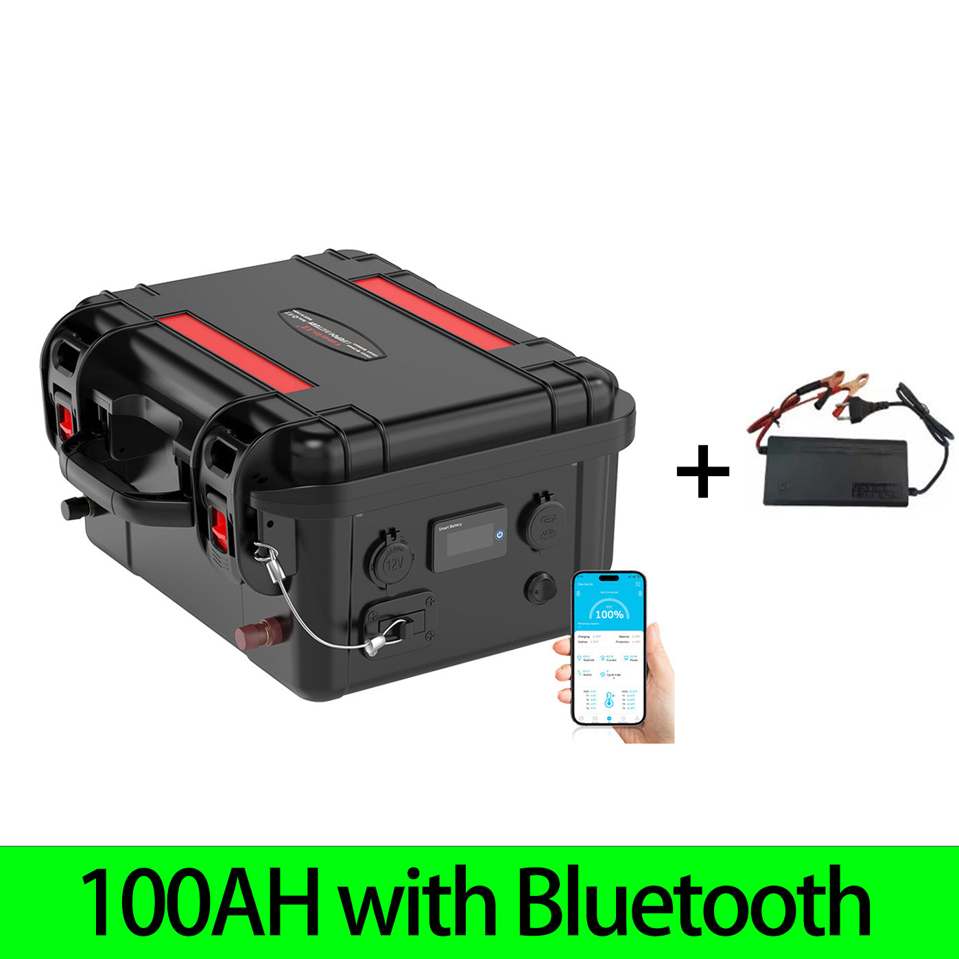 12V 100Ah 120Ah 150Ah 200Ah Lithium Iron Phosphate LiFePo4 Battery Pack with Bluetooth BMS