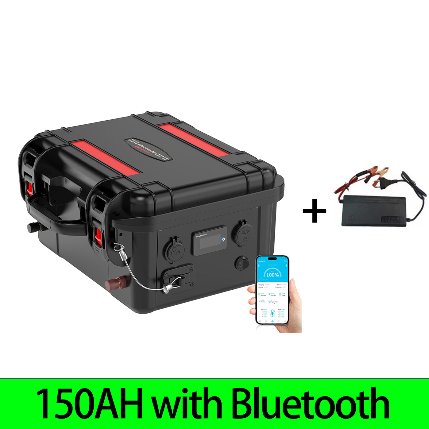 12V 100Ah 120Ah 150Ah 200Ah Lithium Iron Phosphate LiFePo4 Battery Pack with Bluetooth BMS