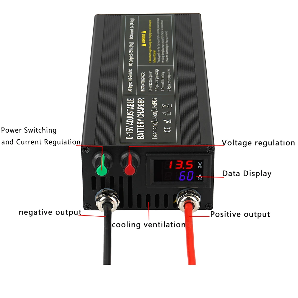 12V 60A LiFePO4 Battery Charger