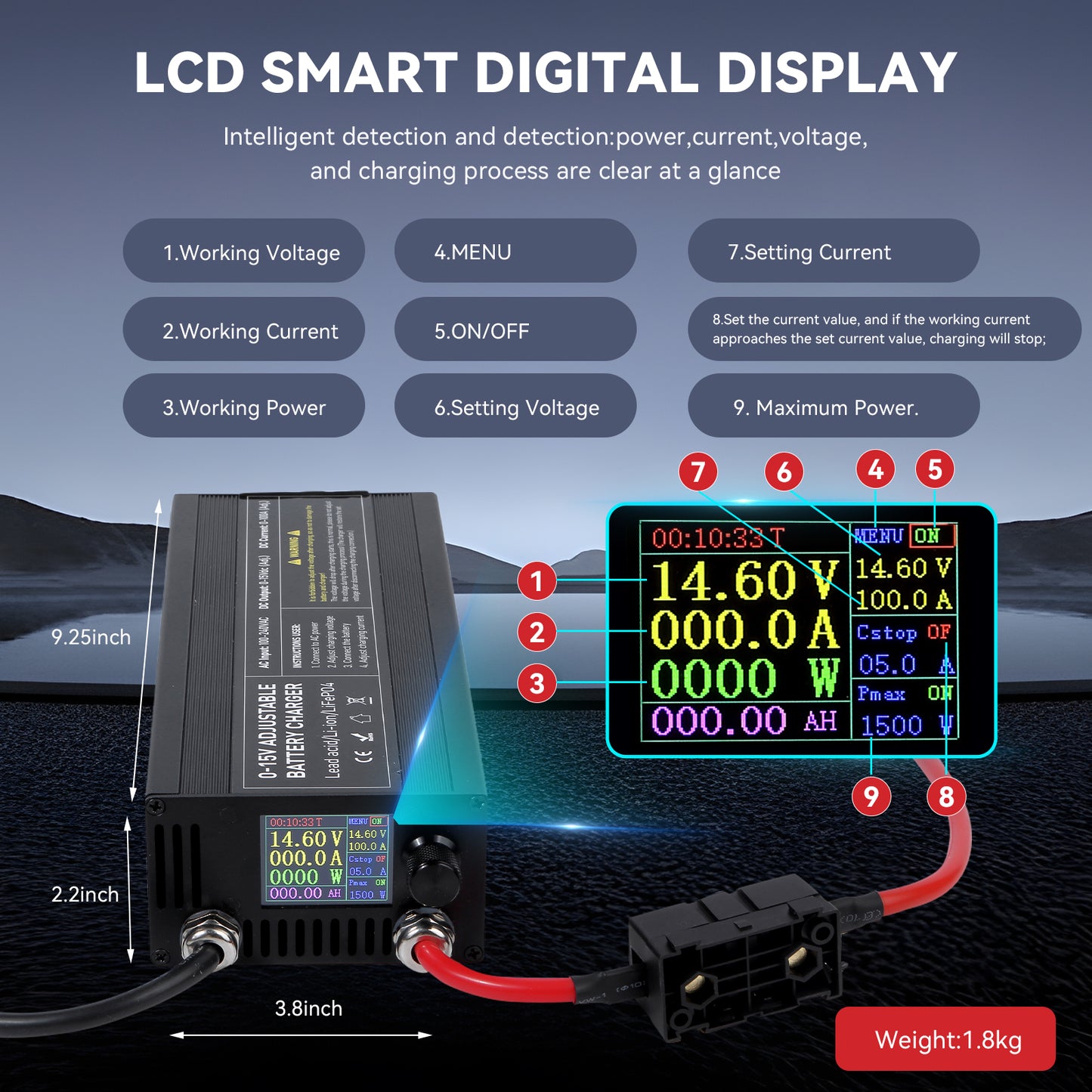 Lifepo4 Battery Charger Lithium 60A 100A 12V 12.6V 14.6V