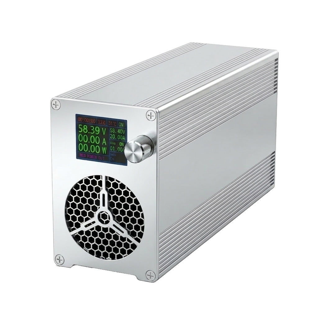 0-100V Adjustable LiFePO4 Battery Charger - Smart 25A with LCD Display for Solar/RV/Boat