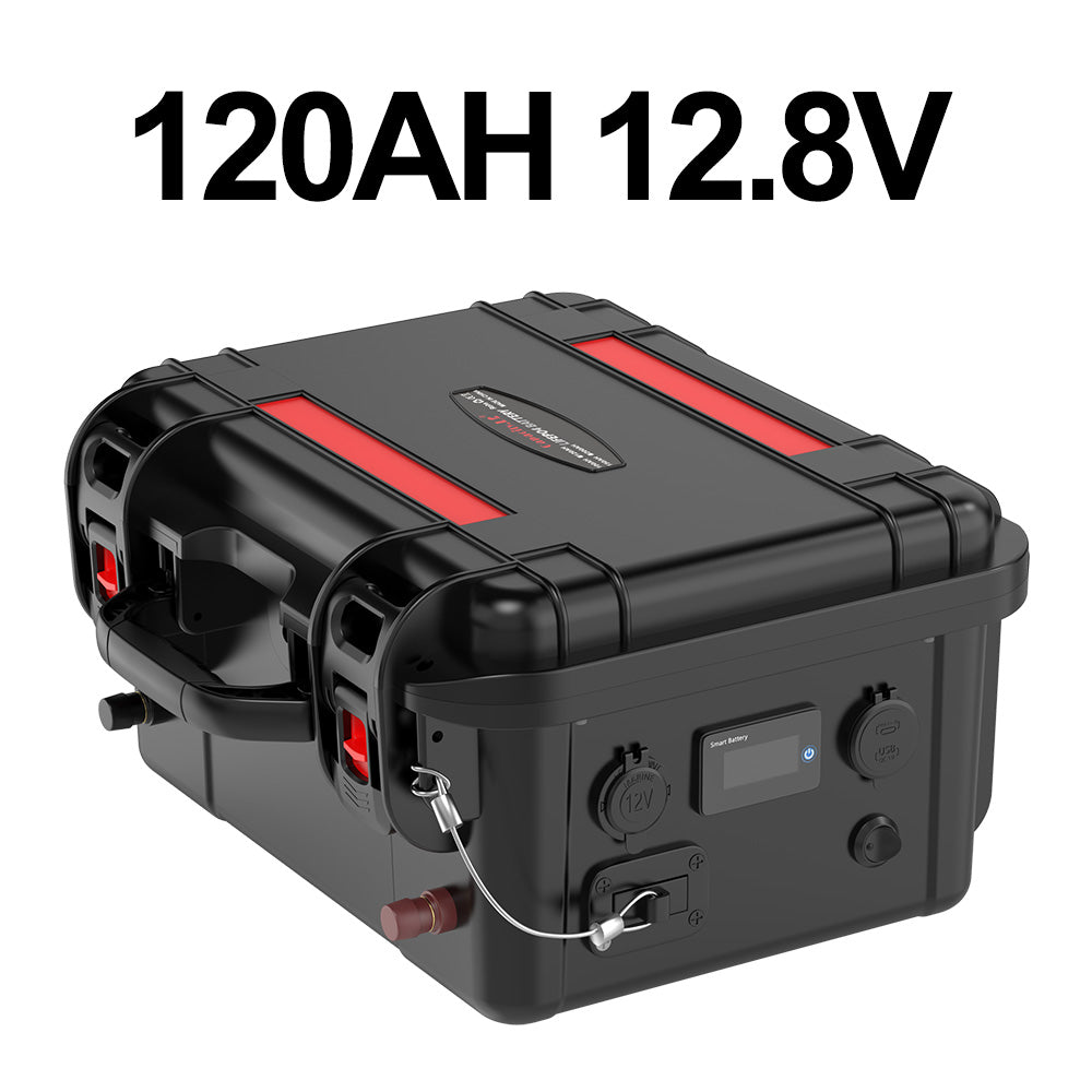 12V 100Ah lithium iron phosphate LiFePo4 battery pack without Bluetooth 100Ah with BMS rechargeable waterproof marine RV outdoor backup solar inverter power supply