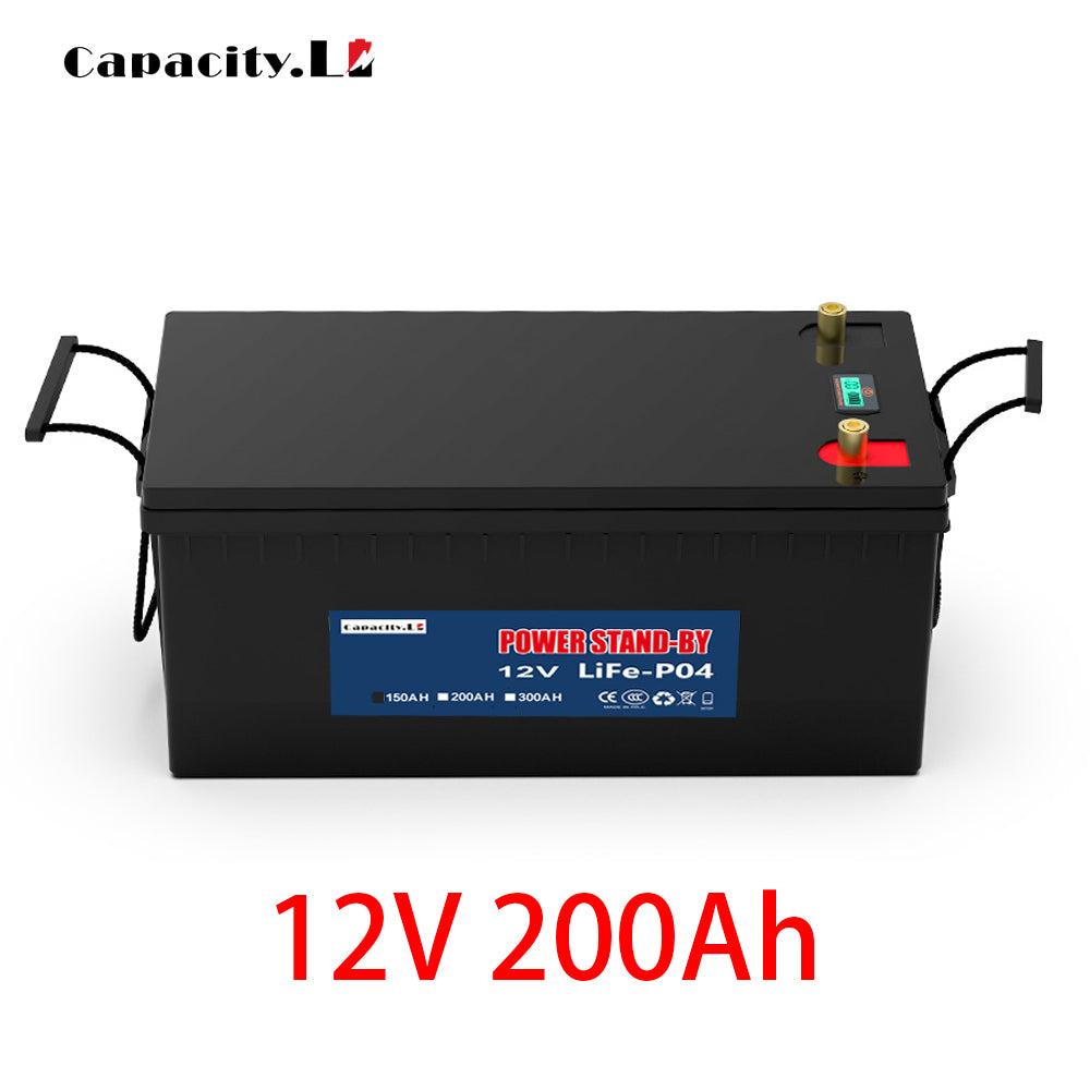 12V 300AH Solar battery lifepo4 battery pack 320ah lithium rechargeable battery 350ah with Bluetooth BMS RV waterproof  inverter