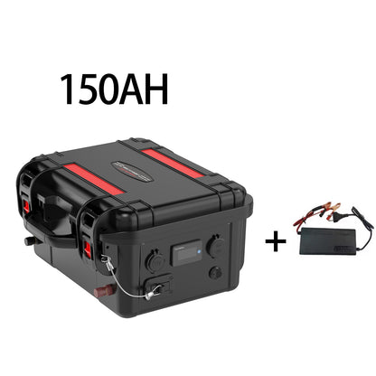 12V 100Ah lithium iron phosphate LiFePo4 battery pack without Bluetooth 100Ah with BMS rechargeable waterproof marine RV outdoor backup solar inverter power supply