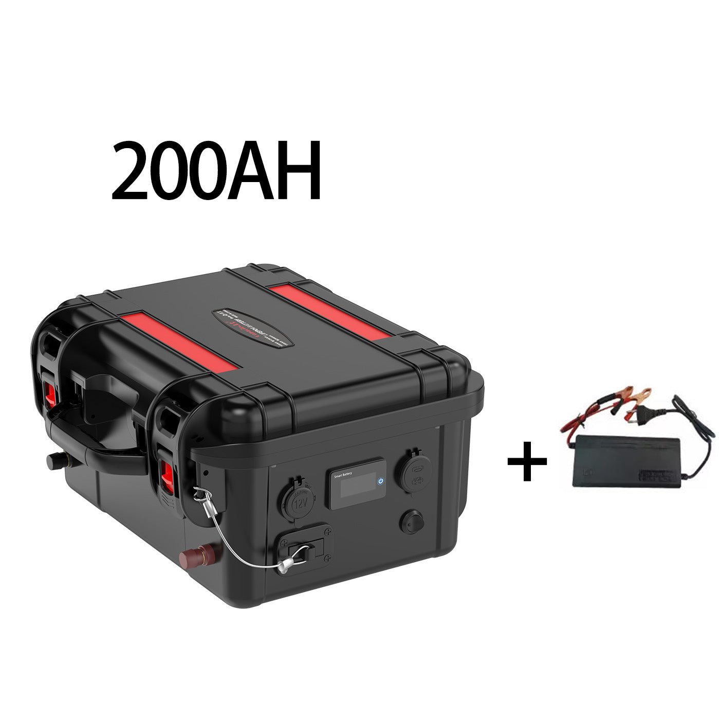 12V 100Ah lithium iron phosphate LiFePo4 battery pack without Bluetooth 100Ah with BMS rechargeable waterproof marine RV outdoor backup solar inverter power supply