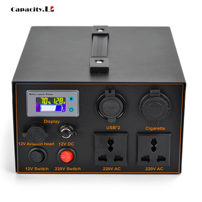 60AH 220V 500W Portable lithium battery Power Station Pure Sine Wave Socket Rechargeable Lithium Battery Pack for Camping Backup Power Supply