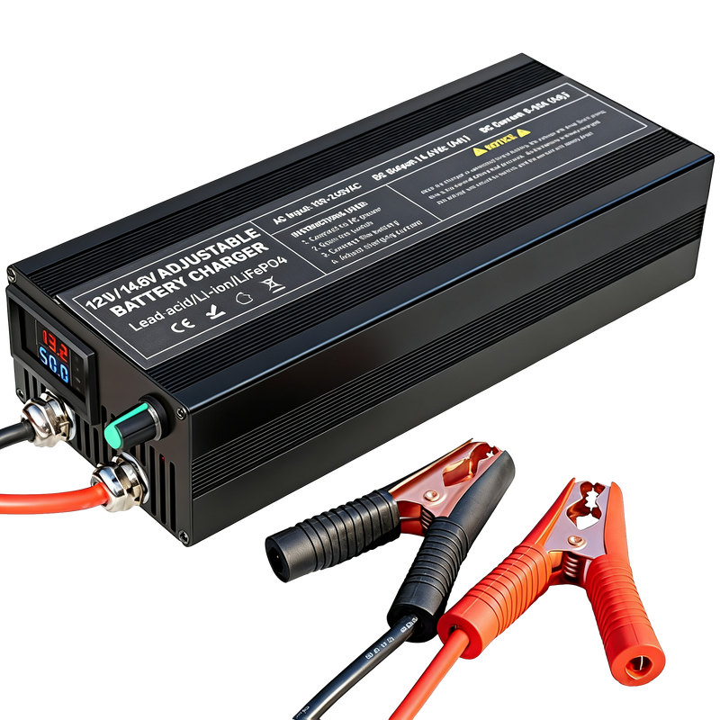12V 50A LiFePO4 Dedicated Charger - High Efficiency 14.6V Fast Charging for RVs & Solar Systems