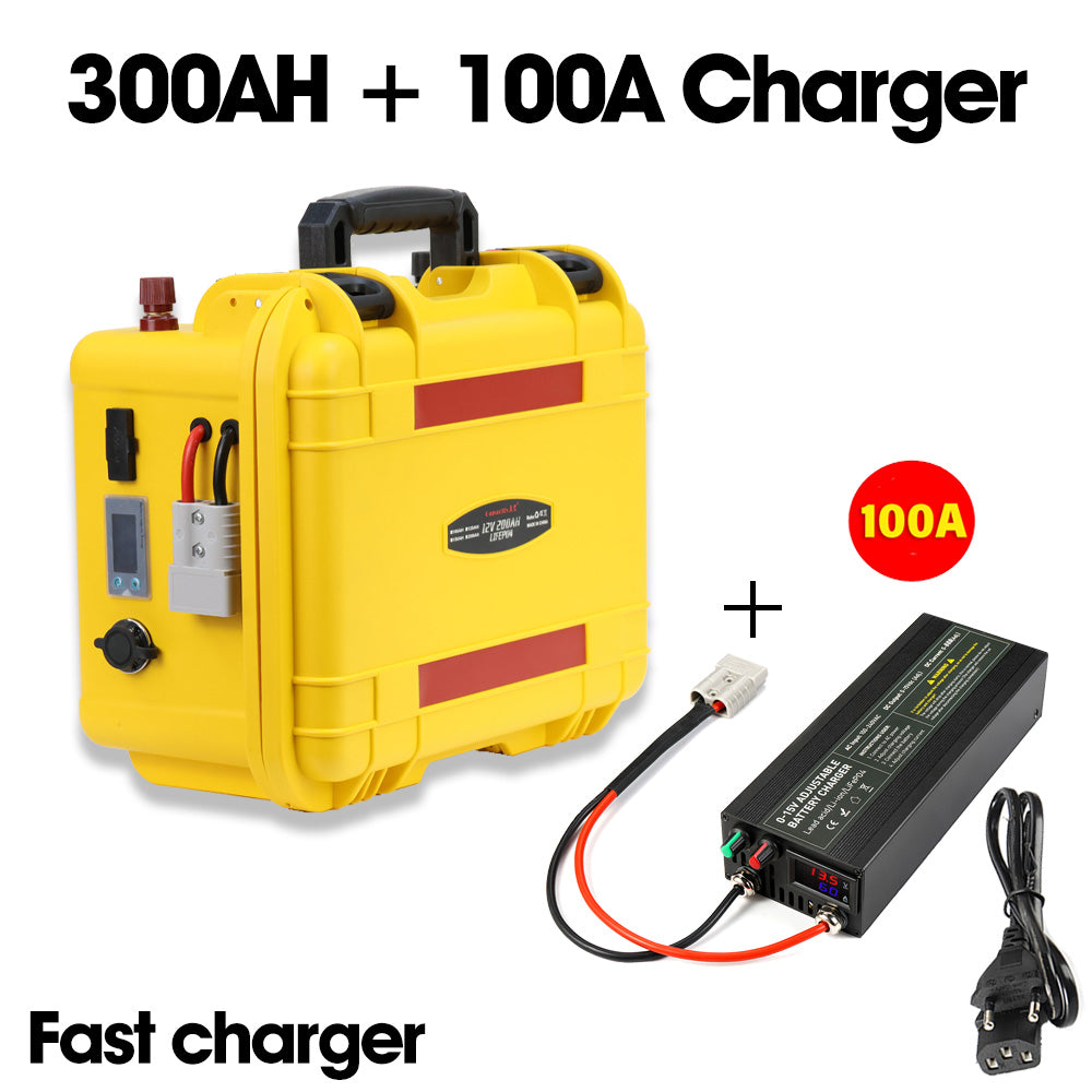 For Outdoor Work 250Ah 300Ah LiFePO4 Battery With 12.8V USD/DC/XT90 Interface Indoor Storage Battery 300Ah (Parallel 4S1P)