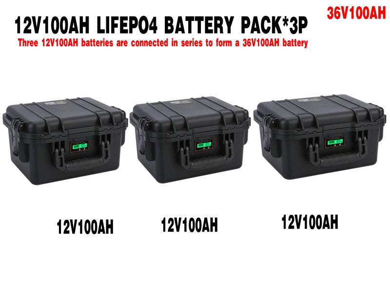 Parallel/Series Lifepo4 Battery Pack 100Ah 200Ah 300Ah 400Ah 12V/24V/36/48V Power Supply for family as reservationMotor Battery Power