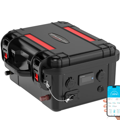 12V 200Ah LiFePO4 Battery Pack - Large Capacity Lithium Iron Phosphate Deep Cycle Battery for Off-Grid Solar and Marine Applications