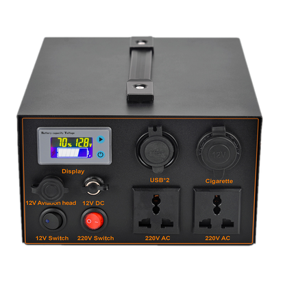 60AH 220V 500W Portable lithium battery Power Station Pure Sine Wave Socket Rechargeable Lithium Battery Pack for Camping Backup Power Supply