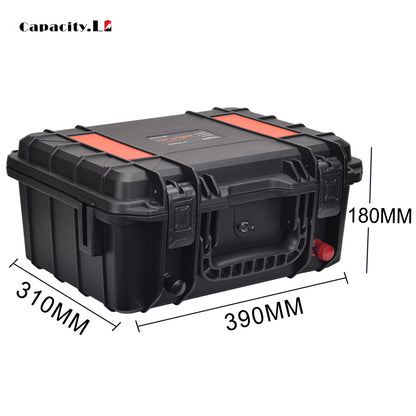 12.8V 100Ah 120Ah 150Ah Large Capacity LiFePO4 Battery Packs BMS Waterproof Suitcase Battery for Outdoor Power Supply 12V DC Output