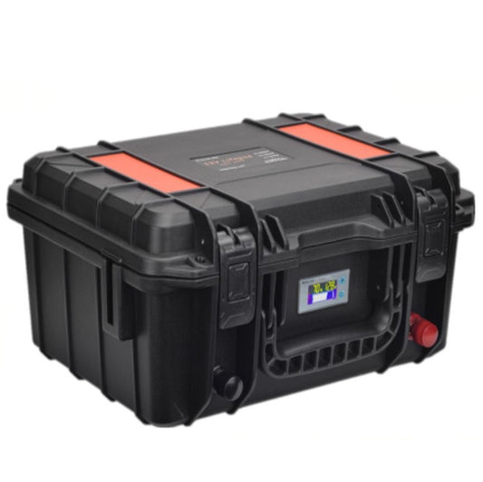 12.8V 100Ah 120Ah 150Ah Large Capacity LiFePO4 Battery Packs BMS Waterproof Suitcase Battery for Outdoor Power Supply 12V DC Output