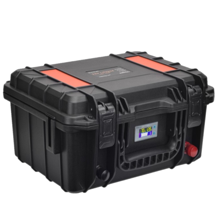 12V 100Ah LiFePO4 Battery Pack - Waterproof Suitcase Style with Built-in BMS for RV