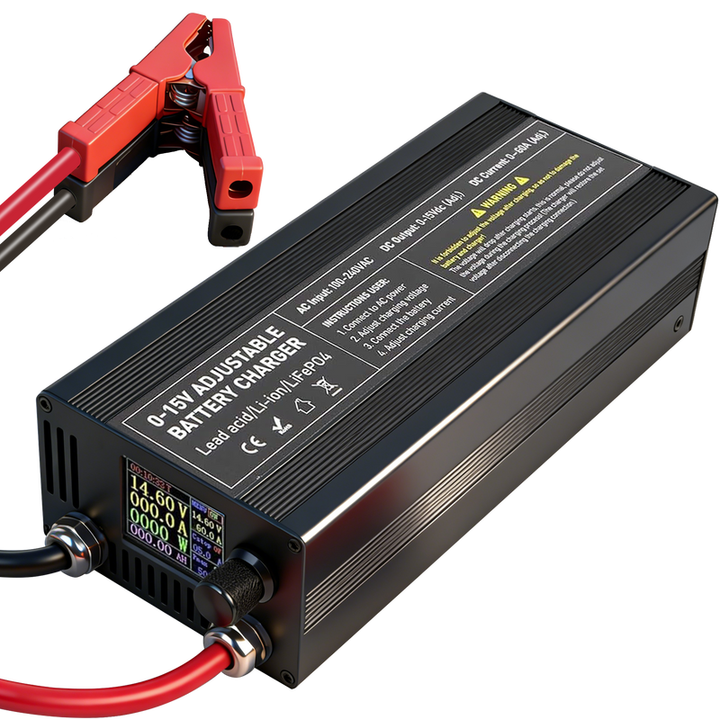 12V 60A/100A LiFePO4 Battery Charger - Dual Rate Smart Charging for Marine & RV